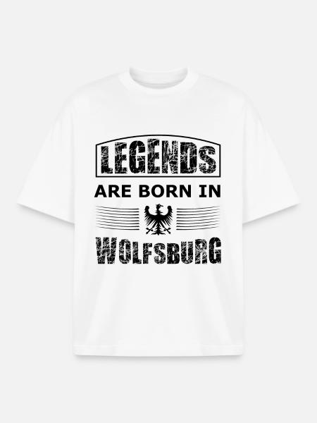 Wolfsburg Legends - Boxy Heavyweight Unisex Organic T-Shirt by Stanley/Stella - white