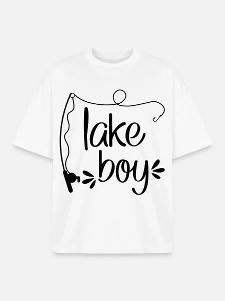 Small angler - Boxy Heavyweight Unisex Organic T-Shirt by Stanley/Stella - white