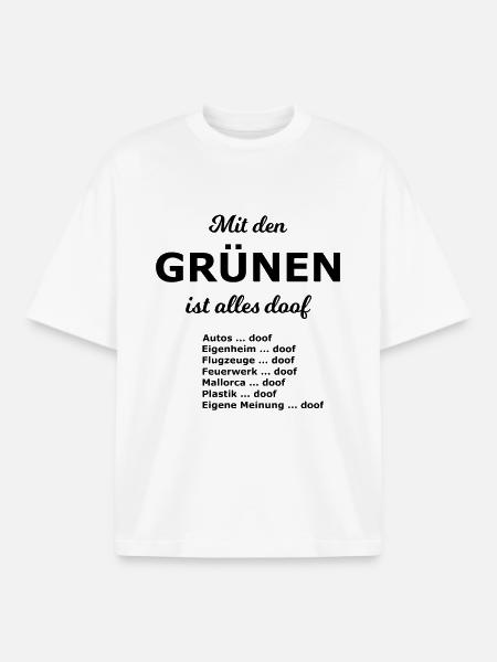 Doof - Boxy Heavyweight Unisex Organic T-Shirt von Stanley/Stella - Weiß