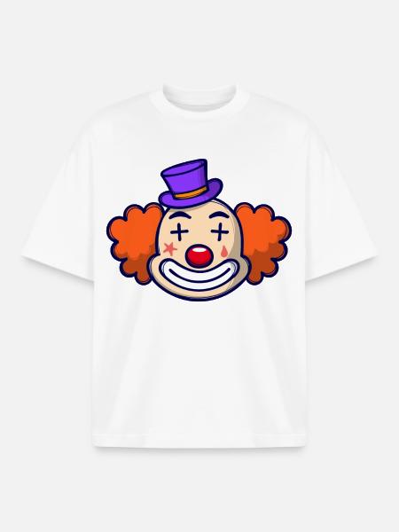 Clown Carnaval Carnaval - T-shirt unisexe boxy épais biologique Stanley/Stella - blanc
