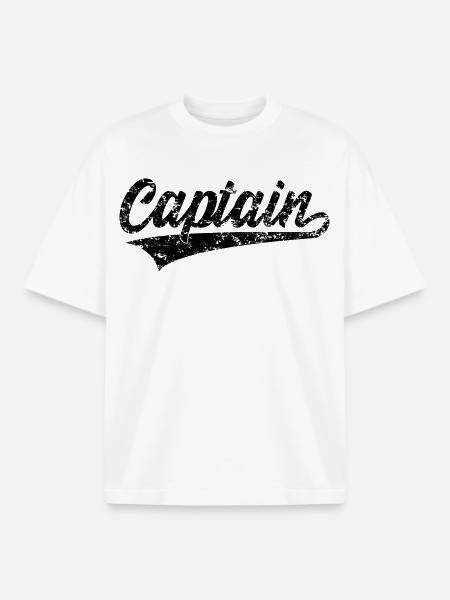 CAPTAIN KAPITÄN - Boxy Heavyweight Unisex Organic T-Shirt by Stanley/Stella - white