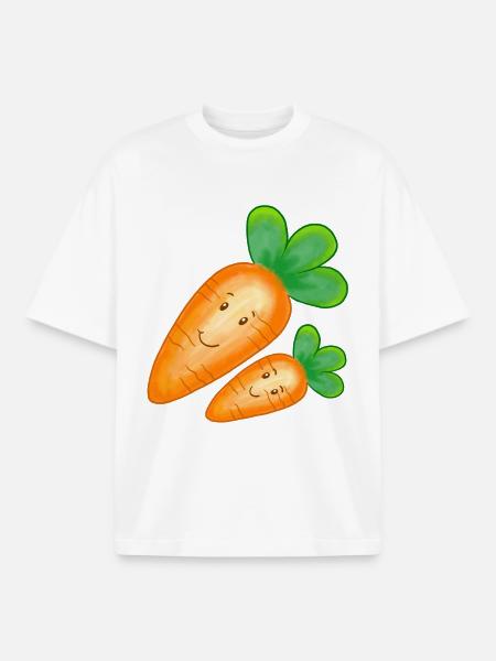 Carrot carrot laughing - Boxy Heavyweight Unisex Organic T-Shirt by Stanley/Stella - white
