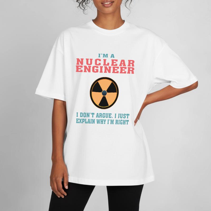 Funny Nuclear Engineering Quote for Nuclear Engine Boxy Heavyweight Unisex Organic T-Shirt by Stanley/Stella