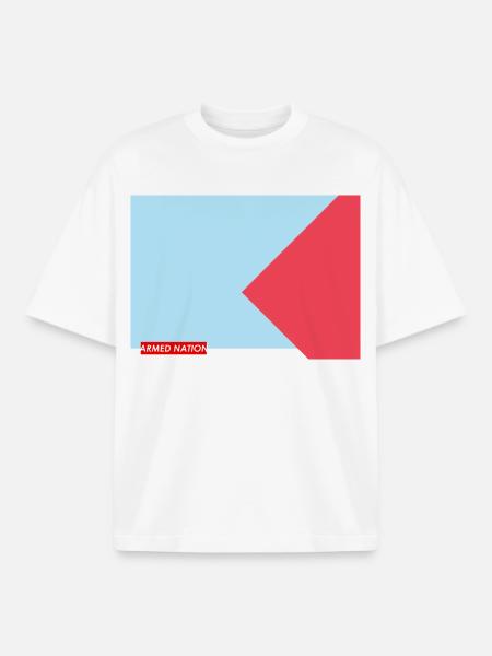 BLUE RED 2025 - Boxy Heavyweight Unisex Organic T-Shirt by Stanley/Stella - white