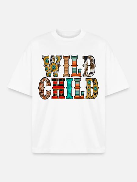Wild Child - Boxy Heavyweight Unisex Organic T-Shirt by Stanley/Stella - white