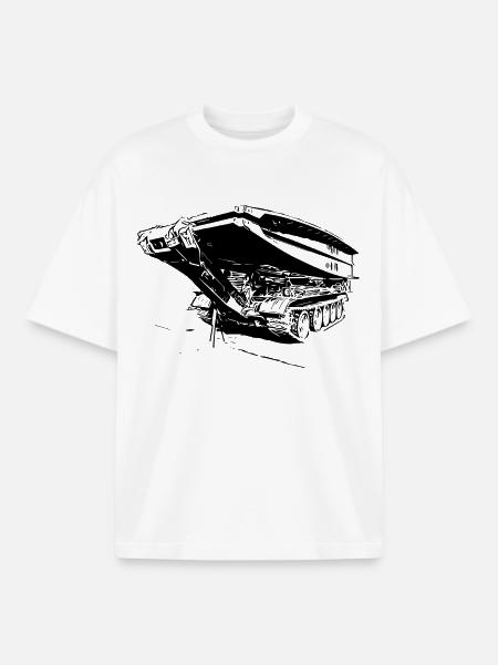 Bridge Laying Device BLG 60 - Boxy Heavyweight Unisex Organic T-Shirt by Stanley/Stella - white