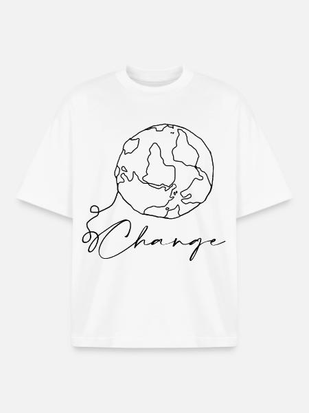 Monde - T-shirt unisexe boxy épais biologique Stanley/Stella - blanc