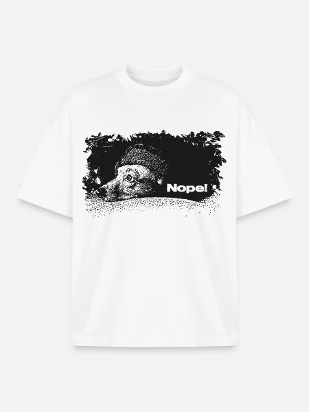 Nope - Not Today - Boxy Heavyweight Unisex Organic T-Shirt by Stanley/Stella - white