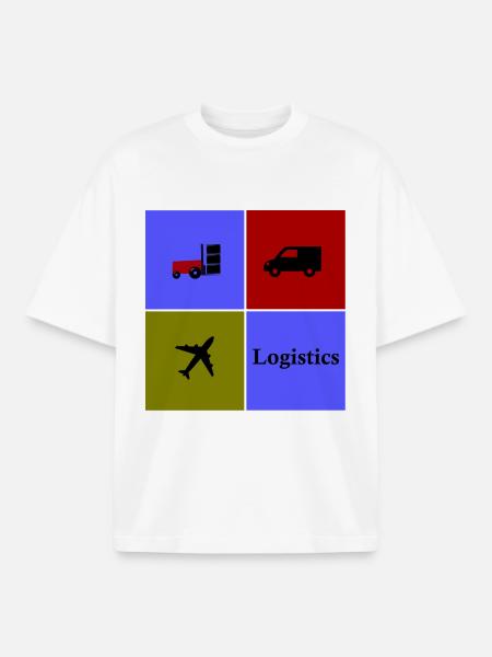 Logistics and Transport Team - Boxy Heavyweight Unisex Organic T-Shirt by Stanley/Stella - white