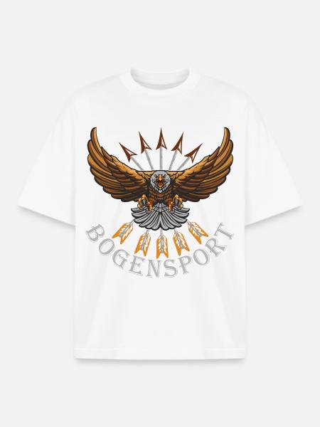 Majestätischer Adler mit Pfeilen - Boxy Heavyweight Unisex Organic T-Shirt von Stanley/Stella - Weiß
