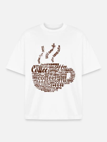 Kaffeetasse Kaffee Kaffeetrinker Kaffeeliebhaber - Boxy Heavyweight Unisex Organic T-Shirt von Stanley/Stella - Weiß