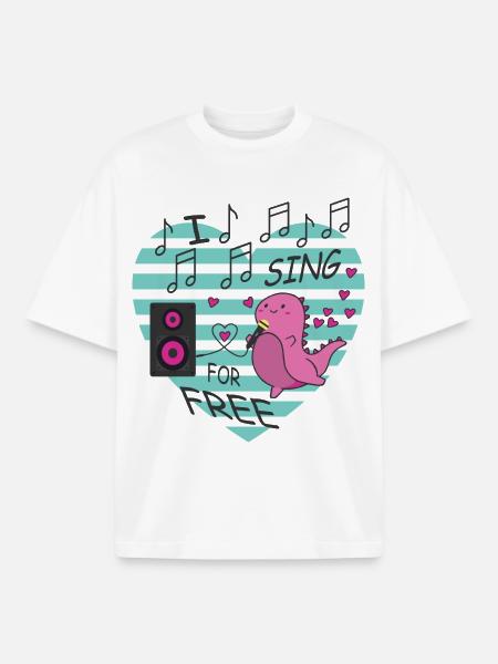 Ich Singe kostenlos - Boxy Heavyweight Unisex Organic T-Shirt von Stanley/Stella - Weiß