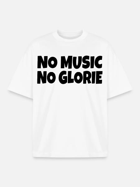No music no glory * - Boxy Heavyweight Unisex Organic T-Shirt by Stanley/Stella - white