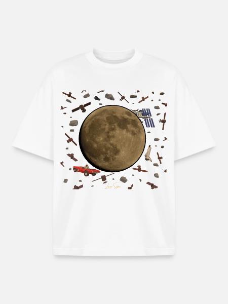 Space Junkie - Boxy Heavyweight Unisex Organic T-Shirt by Stanley/Stella - white