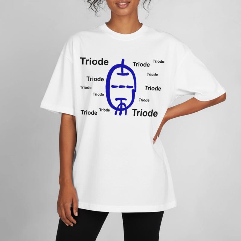 Triode dans le style calligraphie avec texte T-shirt unisexe boxy épais biologique Stanley/Stella