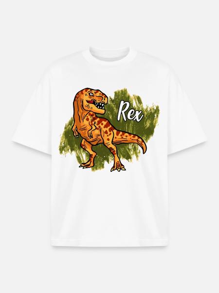 Tyrannosaurus Rex - Boxy Heavyweight Unisex Organic T-Shirt by Stanley/Stella - white