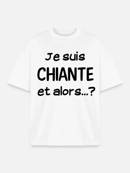 Je suis chiante - T-shirt unisexe boxy épais biologique Stanley/Stella - blanc