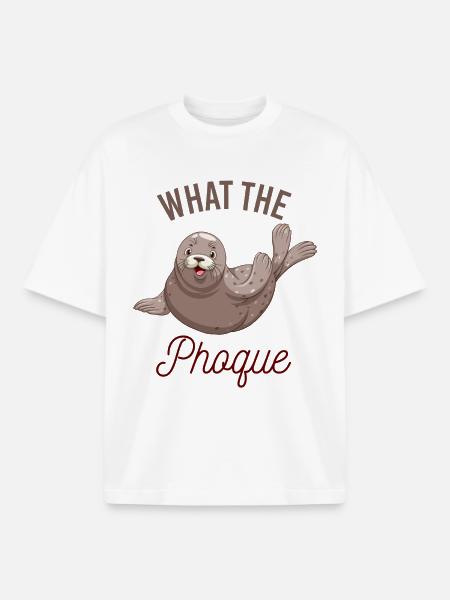What the phoque - T-shirt unisexe boxy épais biologique Stanley/Stella - blanc