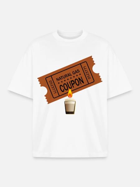 Natural gas voucher - Boxy Heavyweight Unisex Organic T-Shirt by Stanley/Stella - white