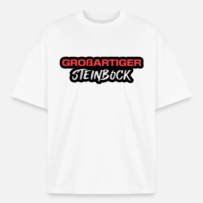 Tierkreis Horoskop Steinbock Statement Astrologie - Boxy Heavyweight Unisex Organic T-Shirt von Stanley/Stella - Weiß