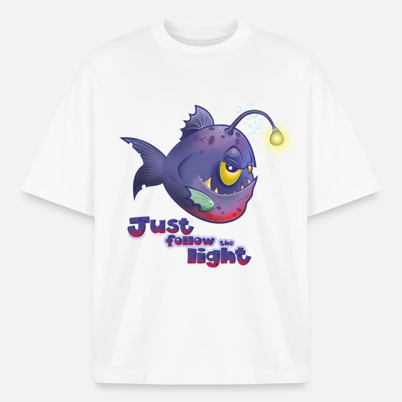 Folgen Sie einfach dem Licht - Boxy Heavyweight Unisex Organic T-Shirt von Stanley/Stella - Weiß