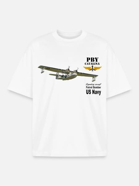 PBY Catalina - Boxy Heavyweight Unisex Organic T-Shirt by Stanley/Stella - white