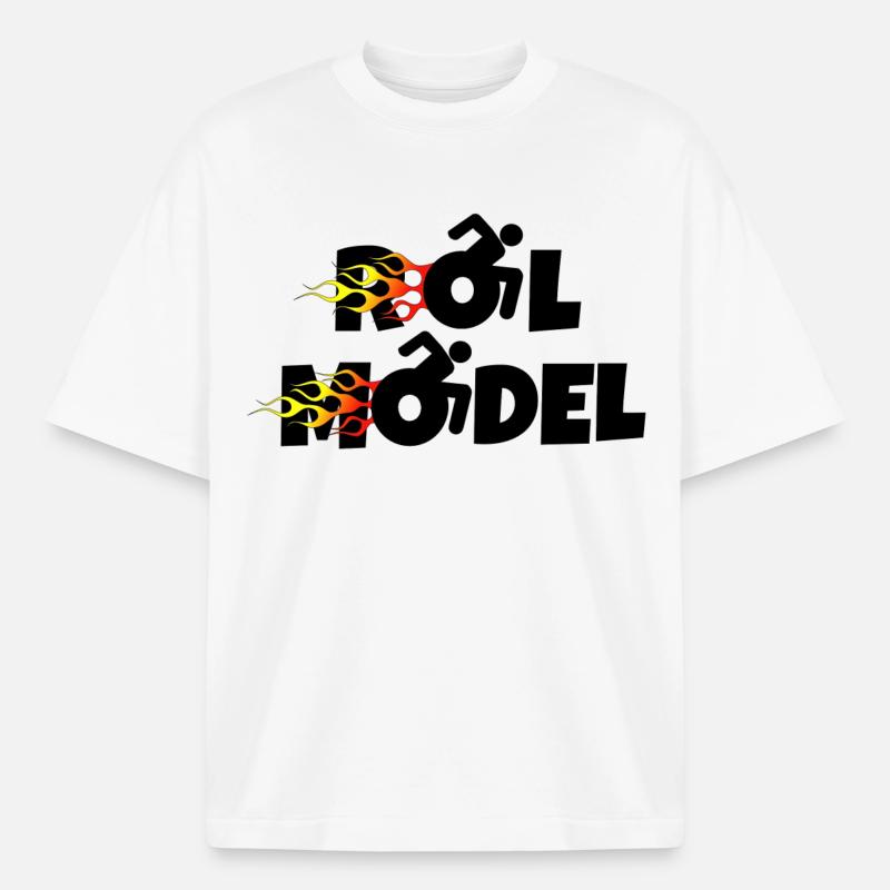 Jeder Rollstuhlfahrer ist ein Vorbild * - Boxy Heavyweight Unisex Organic T-Shirt von Stanley/Stella - Weiß