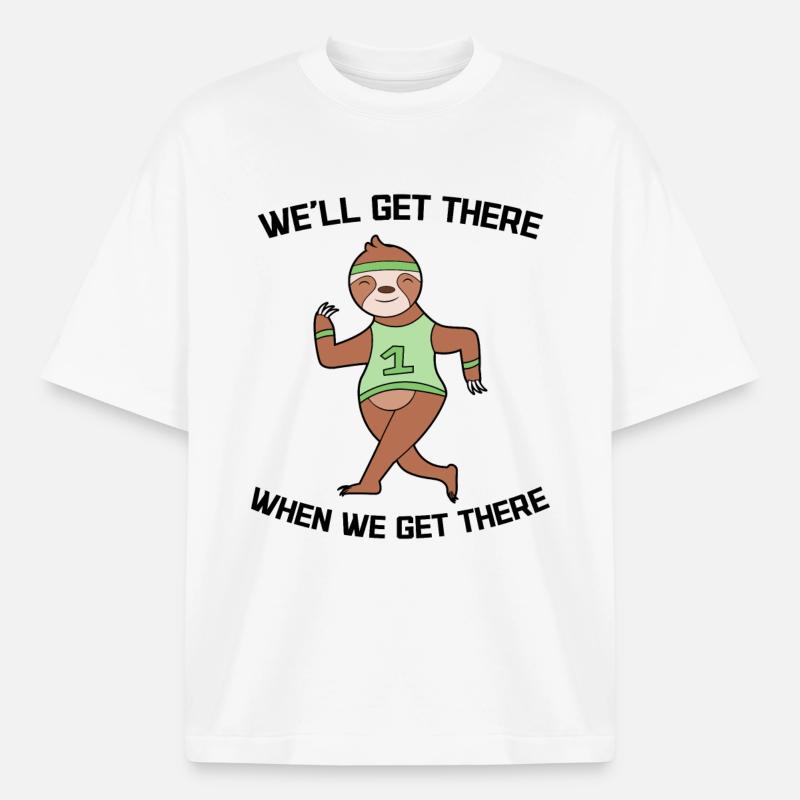 Cool Statement Faultier Langsam Dschungel Tier - Boxy Heavyweight Unisex Organic T-Shirt von Stanley/Stella - Weiß