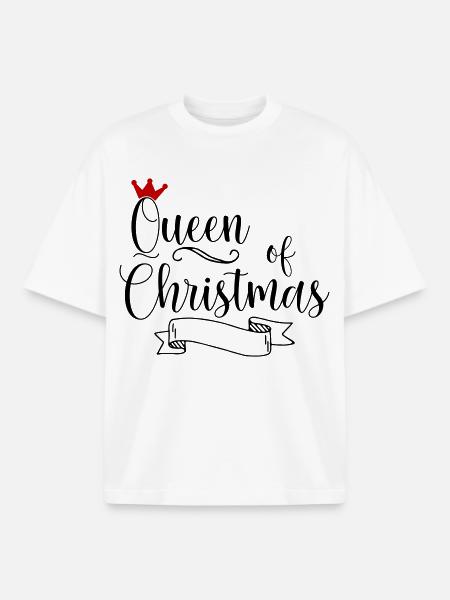 Queen of Christmas - Boxy Heavyweight Unisex Organic T-Shirt by Stanley/Stella - white