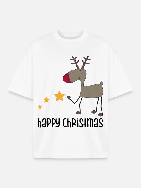 Christmas - Boxy Heavyweight Unisex Organic T-Shirt by Stanley/Stella - white