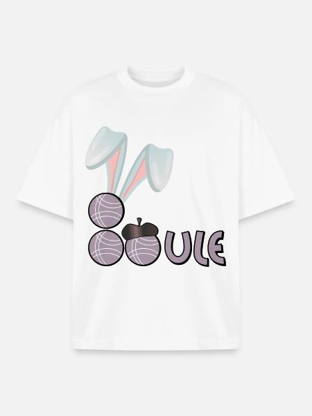 Happy Easter - BALL - Pétanque - Boxy Heavyweight Unisex Organic T-Shirt by Stanley/Stella - white