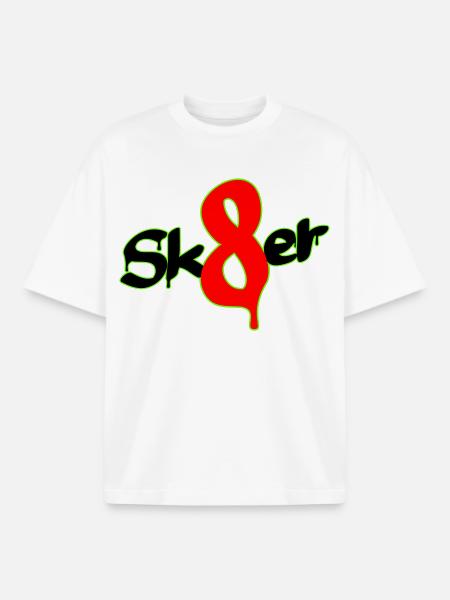 Sk8er - T-shirt unisexe boxy épais biologique Stanley/Stella - blanc