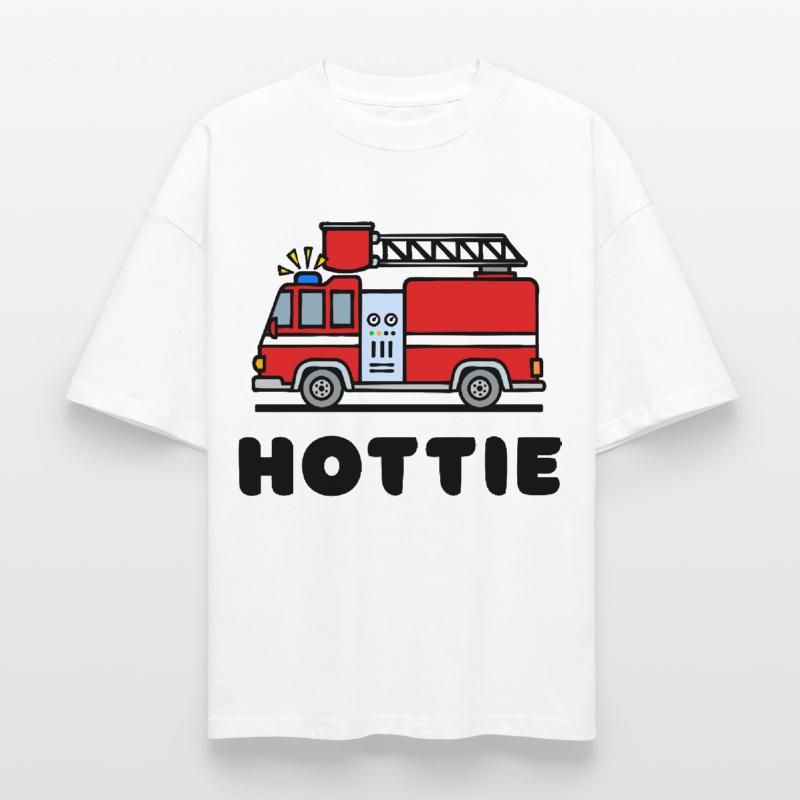 Fire brigade fire engine fire protection slogan Boxy Heavyweight Unisex Organic T-Shirt by Stanley/Stella
