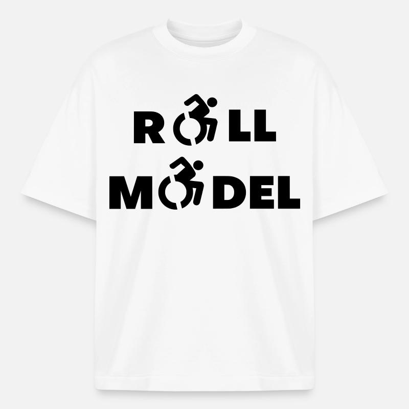 Jeder Rollstuhlfahrer ist ein Vorbild * - Boxy Heavyweight Unisex Organic T-Shirt von Stanley/Stella - Weiß
