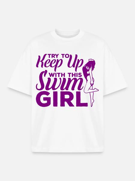 Nageuses filles - T-shirt unisexe boxy épais biologique Stanley/Stella - blanc