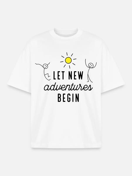 Adventure or new beginning - Boxy Heavyweight Unisex Organic T-Shirt by Stanley/Stella - white
