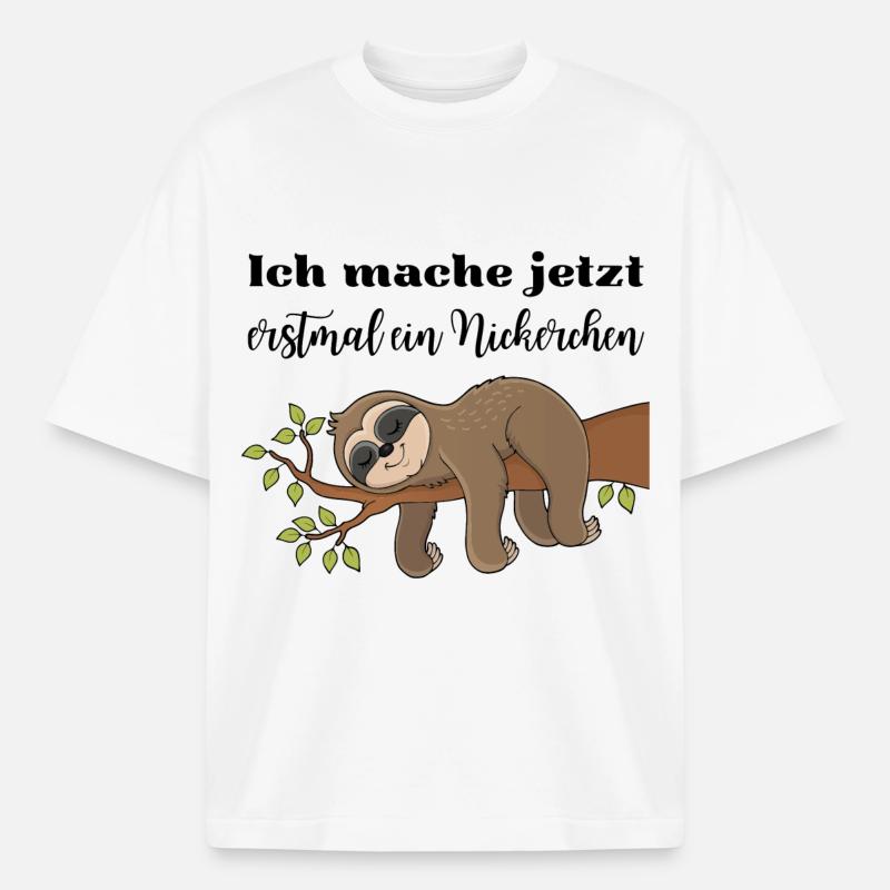 Ich mache jetzt erstmal ein Nickerchen - Boxy Heavyweight Unisex Organic T-Shirt von Stanley/Stella - Weiß