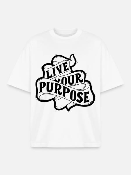 live your purpose - Boxy Heavyweight Unisex Organic T-Shirt by Stanley/Stella - white
