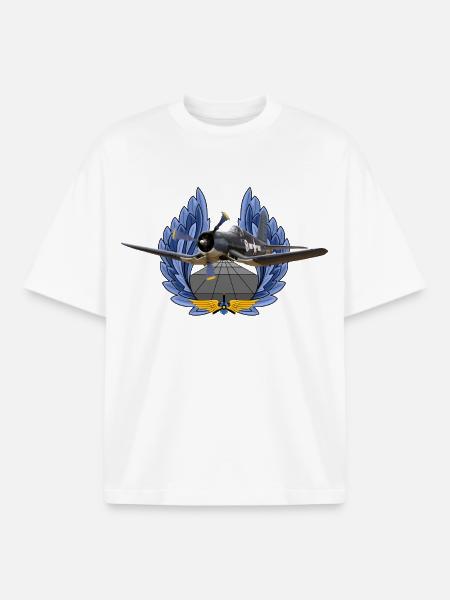 F4U Corsair - Boxy Heavyweight Unisex Organic T-Shirt von Stanley/Stella - Weiß
