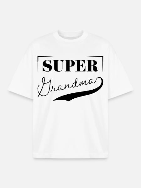 Super grand-mère - T-shirt unisexe boxy épais biologique Stanley/Stella - blanc
