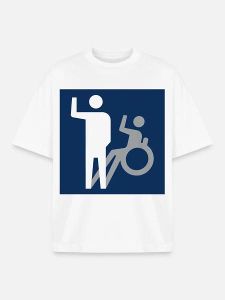 Not all disabilities are visible * - Boxy Heavyweight Unisex Organic T-Shirt by Stanley/Stella - white