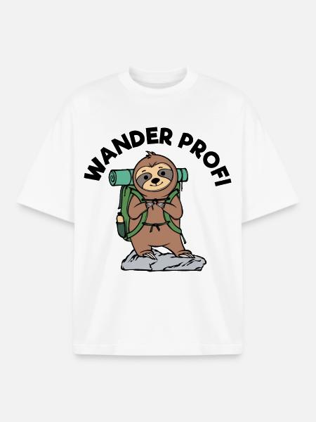 Wandern Statement Klettern Wanderrouten Wanderer - Boxy Heavyweight Unisex Organic T-Shirt von Stanley/Stella - Weiß