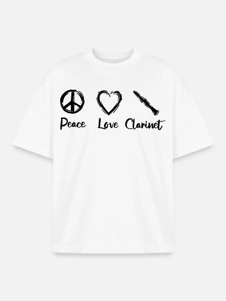 Ich liebe Klarinette - Boxy Heavyweight Unisex Organic T-Shirt von Stanley/Stella - Weiß