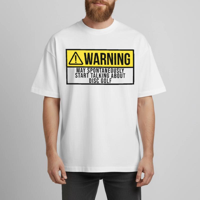 May Spontaneously Start Talking About Disc Golf Boxy Heavyweight Unisex Organic T-Shirt by Stanley/Stella