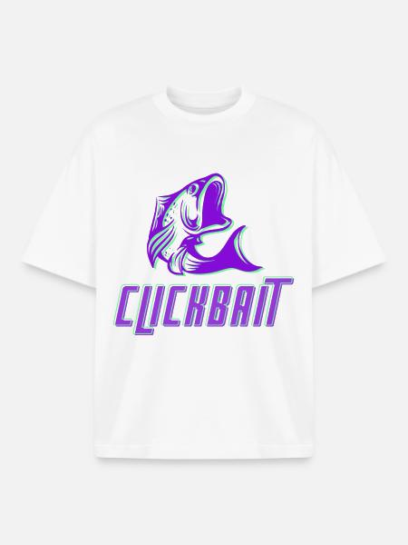 Clickbait - Boxy Heavyweight Unisex Organic T-Shirt by Stanley/Stella - white