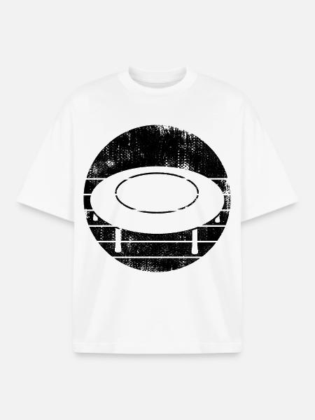 Dessin de trampoline - T-shirt unisexe boxy épais biologique Stanley/Stella - blanc