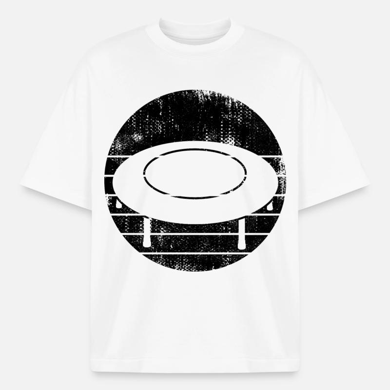 Dessin de trampoline - T-shirt unisexe épais coupe boxy Stanley/Stella - blanc