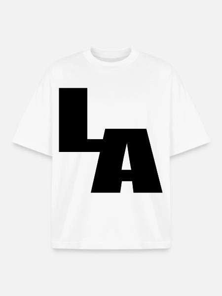 LOS ANGELES, California - Boxy Heavyweight Unisex Organic T-Shirt by Stanley/Stella - white