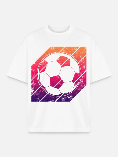Soccer - Boxy Heavyweight Unisex Organic T-Shirt by Stanley/Stella - white