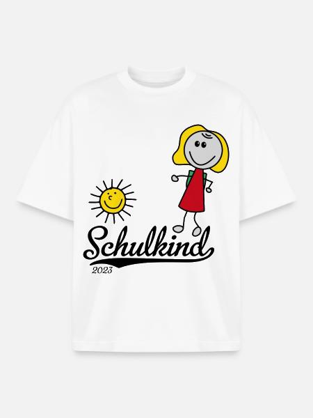 Schulkind 2023 - Boxy Heavyweight Unisex Organic T-Shirt von Stanley/Stella - Weiß